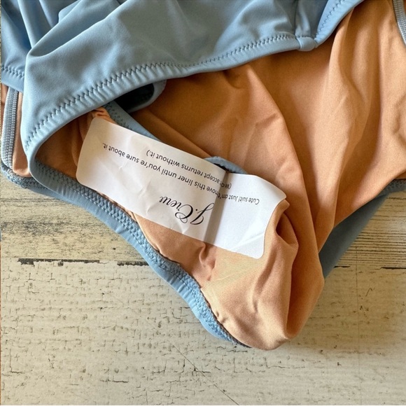 NWT J. Crew Ruched squareneck one-piece BF179 BLUE - Picture 6 of 6